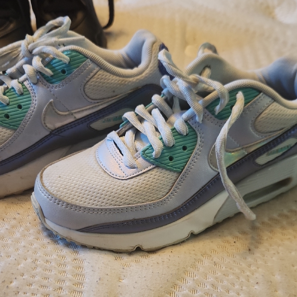 Kids Blue and Green Sneakers